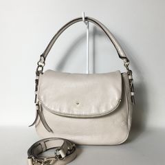 極美品】マックスマーラ 2way バッグ メタルハンドル レザー ベージュ 