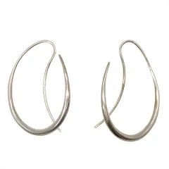 ジョージジェンセン Georg Jensen オフスプリング フープ ピアス SV925 5.6g シルバー 433B レディース【中古】