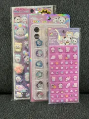 正規品 もちもちパンダ シール3点セット タイルシール キラコロシール 光るピカプニシール　おはじき　ぷにぷに