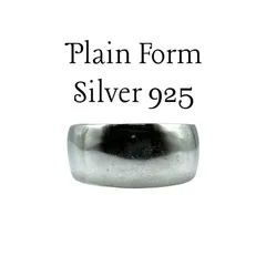 【シンプルな美しさ】プレーン ワイド Silver 925 刻印 90s Vintage Design Ring シルバー ヴィンテージ デザイン リング 17.5号 18号 メンズ クラシック