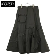 COMMEdesGARCONS HOMME PLUS コムデギャルソンオムプリュス 【美品/25年製】PP-A001 ウール ポケットデザイン ロング フレアスカート M