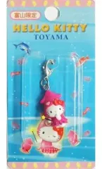 【中古】キーホルダー・マスコット(キャラクター) キティ(ほたるいか) ファスナーマスコット 「ハローキティ」 富山限定