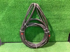 コンドー 玉掛索 ワイヤーロープ ロープ径12mm 長さ4m① ※現状品 ほつれ有　(シ-200)