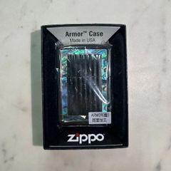 ジッポー アーマー 天然貝貼り 両面加工 センターマーク 2004年製 未 