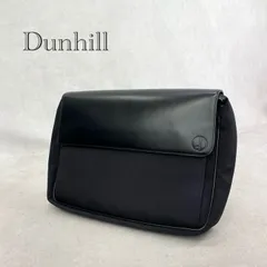 Dunhill レザー ナイロン コンビ クラッチ バッグ 鞄  ブラック  メンズ 鞄 _201067