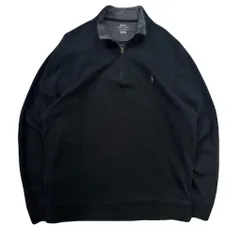 POLO RALPH LAUREN ポロ ラルフローレン  ハーフジップスウェット 長袖 黒 Lサイズ No.EA244