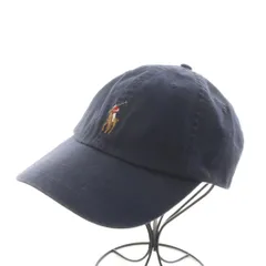 ポロ ラルフローレン POLO RALPH LAUREN キャップ 帽子 ロゴ 紺 ネイビー /AN46 ■MA