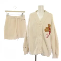 ジェラートピケ gelato pique 25AW ルームウェア セットアップ 上下 カーディガン 長袖 ショートパンツ ボア F アイボリー /BM