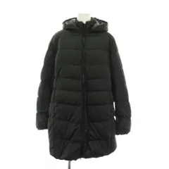 ユニクロ UNIQLO ストレッチダウンコート ロング ジップアップ アウター L 黒 チャコールグレー 211-087454 /YM ■MA