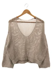 FRAMeWORK (フレームワーク) ギマコットンUネックプルオーバー ベージュ FREE