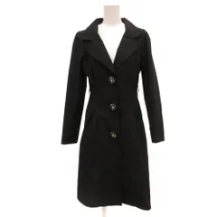 ランバンオンブルー LANVIN en Bleu テーラードカラー コート ビジューボタン 38 黒 ブラック 長袖 /JS ■GY61のサムネイル