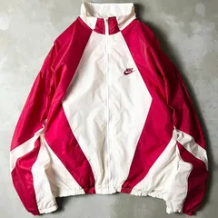 90s NIKE スウォッシュ ロゴ 刺繍 フルジップ ナイロン ジャケット XL / 90年代 オールド ナイキ スウッシュ ジャンパー 2トーン