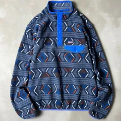 17年製 Patagonia 総柄 スナップT プルオーバー フリース ジャケット XXL キッズ / パタゴニア ジャンパー ハイネック レディース