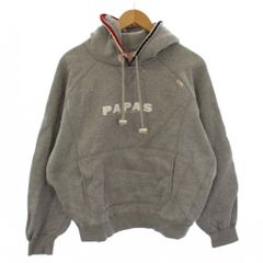 Papas ニットパーカー フーディー グレー系 - メルカリ