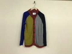 本物アーバンリサーチURBANRESEARCH切り替えデザインカラフルニットカーディガンセーター長袖メンズサーフアメカジストリートミリタリービジネススーツモードドレスゴルフ40グレーグリーンブルーレッドネイビーL