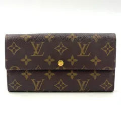LOUIS VUITTON ポルトモネ クレディ モノグラム モノグラム レザー×PVC ブラウン 長財布 ゴールド M61725