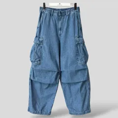 (S)GU ジーユー SUPER WIDE デニム カーゴパンツ