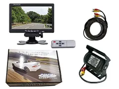 新品 トラック、バス、重機等対応バックカメラ　12V/24V兼用　7インチモニター＋バックLEDカメラ＋20Mケーブルガイドライン表示なしのサムネイル