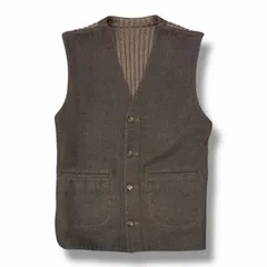 国内正規 DOLCE&GABBANA Knit switching Vest ニット切替ベスト ジレ ドルチェアンドガッバーナ G7268T ブラウン 44 （9911M）のサムネイル
