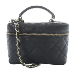 オウレンティ AULENTTI バニティキルティングバッグ 2way ショルダーバッグ ハンドバッグ 黒