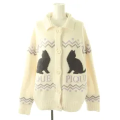 ジェラートピケ gelato pique 25AW CATジャガード衿付きカーディガン ルームウェア F オフホワイト /DF ■OS