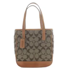 コーチ COACH ハンドバッグ シグネチャー キャンバス レザー キャメル ブラウン 6087 /YO34