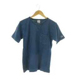チャンピオン CHAMPION × シップス SHIPS 半袖Tシャツ S 青 ブルー インディゴ クルーネック ロゴ /AO13 ■ECD001