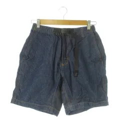 グラミチ GRAMICCI ショートパンツ デニム アウトドア S 紺 ネイビー ベルト /AO43 ■ECD001