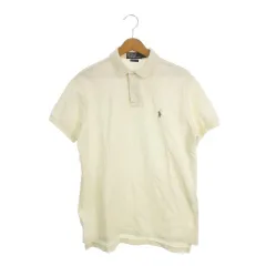 ポロ バイ ラルフローレン Polo by Ralph Lauren ポロシャツ 半袖 ロゴ刺繍 M クリーム アイボリー /AH26 ■ECD001