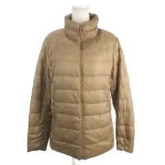 ユニクロ UNIQLO ウルトラライトダウン ダウンジャケット ポーチ付き XL 茶 ブラウン /AH8 ■ECD001
