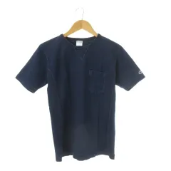 チャンピオン CHAMPION × シップス SHIPS Tシャツ 半袖 ポケット ロゴ S 青 ブルー インディゴ /CK15 ■ECD001