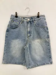 MYOURSA デニムパンツ S スカイブルー ハーフ・ひざ丈 レギュラー スタンダード 無地 ヴィンテージ