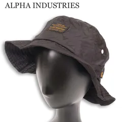 ALPHA INDUSTRIES アルファ 通年★ バケット ハット Sz.57~59cm メンズ 黒