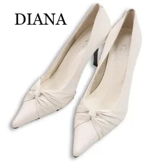 DIANA ダイアナ 通年 ツイストリボン★ ポインテッドトゥ パンプス Sz.24 レディース