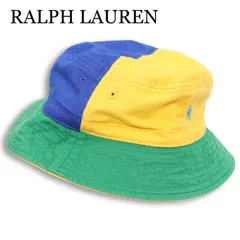 RALPH LAUREN ラルフローレン 通年★ 綿100% カラーブロック バケットハット ポロ Sz.12M-24M 48cm キッズ