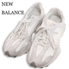 NEW BALANCE ニューバランス WS327MT 通年★ 【327】 スウェード 厚底 ローカット スニーカー Sz.24.5cm レディース 白