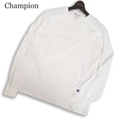 Champion チャンピオン 通年★ 長袖 ロゴ刺繍 ロンTシャツ カットソー Sz.M メンズ 白