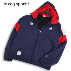 le coq sportif ルコック スポルティフ 通年★ フーディー 切替 ロゴ刺繍 ブルゾン ジャケット Sz.O メンズ