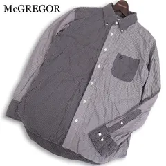 McGREGOR マクレガー 通年★ 長袖 切替 チェック ボタンダウン シャツ Sz.XL メンズ