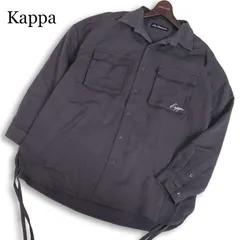 Kappa カッパ 通年★ ビッグシルエット ロゴ刺繍 ストレッチ レーヨン シャツ ジャケット Sz.M メンズ