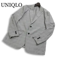UNIQLO ユニクロ 春夏 SLIM FIT 感動ジャケット★ グレンチェック テーラード ジャケット Sz.XL メンズ 大きいサイズ