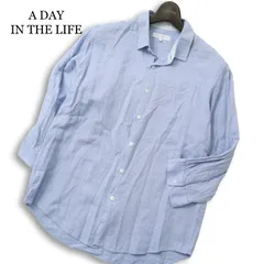 A DAY IN THE LIFE ユナイテッドアローズ 春夏 麻 リネン混★ 長袖 シャツ Sz.L メンズ