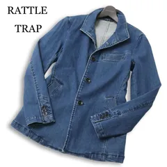 RATTLE TRAP メンズビギ 通年 USED加工★ スタンドカラー スリム デニム ジャケット Sz.M　メンズ