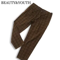 BEAUTY&YOUTH ユナイテッドアローズ 春夏 チェック★ ルーズ イージー テーパード スラックス パンツ Sz.M メンズ
