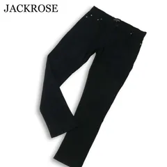 JACKROSE ジャックローズ 通年 ストレッチ★ 5ポケット スキニー パンツ Sz.XL メンズ 黒