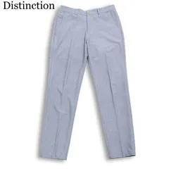 23SS★ Distinction メンズビギ 通年★ 麻 リネン混 ストレッチ スリム スラックス パンツ Sz.1 メンズ 日本製のサムネイル