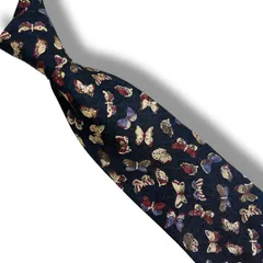 スペシャル SPECIAL ブラック 黒 蝶 パネル柄 虫  ブランドネクタイ 総柄 メンズネクタイ 高級シルク