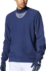 アンダーアーマー UNDER ARMOUR 野球・ソフトボール UA MICRO FLEECE CREW メンズ 長袖トップス フリース 軽量 トレーニング 練習 運動 部活 クラブ ストレッチ性   6007969 410 MIDNIGHTNAVY