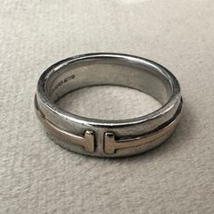 TIFFANY&Co. ティファニー T TWO ナロー リング 指輪 750 925 K18 16 