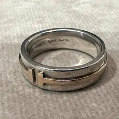 TIFFANY&Co. ティファニー T TWO ナロー リング 指輪 750 925 K18 12号 シルバー ゴールド シルバー925 K18YG コンビ ジュエリー レディース　女性